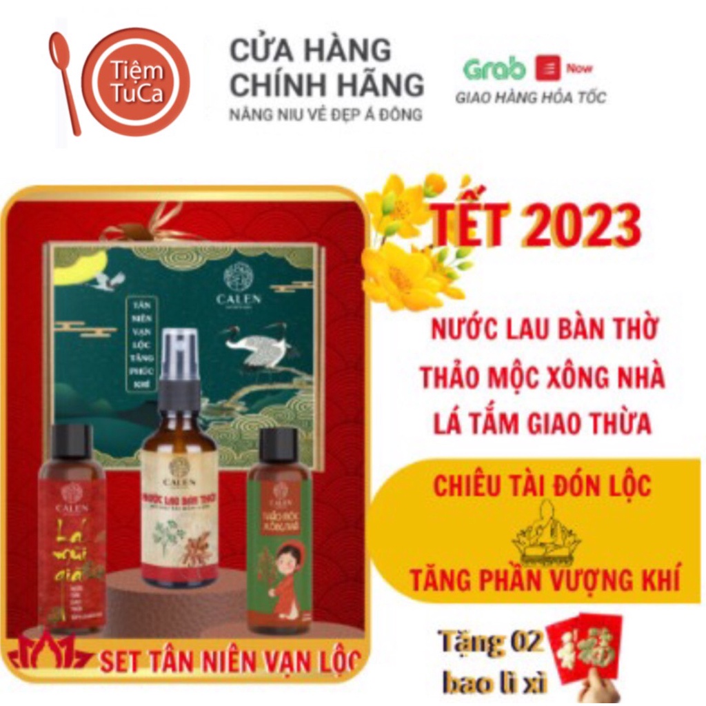 Nước lau bàn thờ QUÀ TẾT QUÀ TẾT QUÝ MÃO 2023  hộp quà tết tẩy uế nhà cửa, thân thể, nước tắm lá mùi già