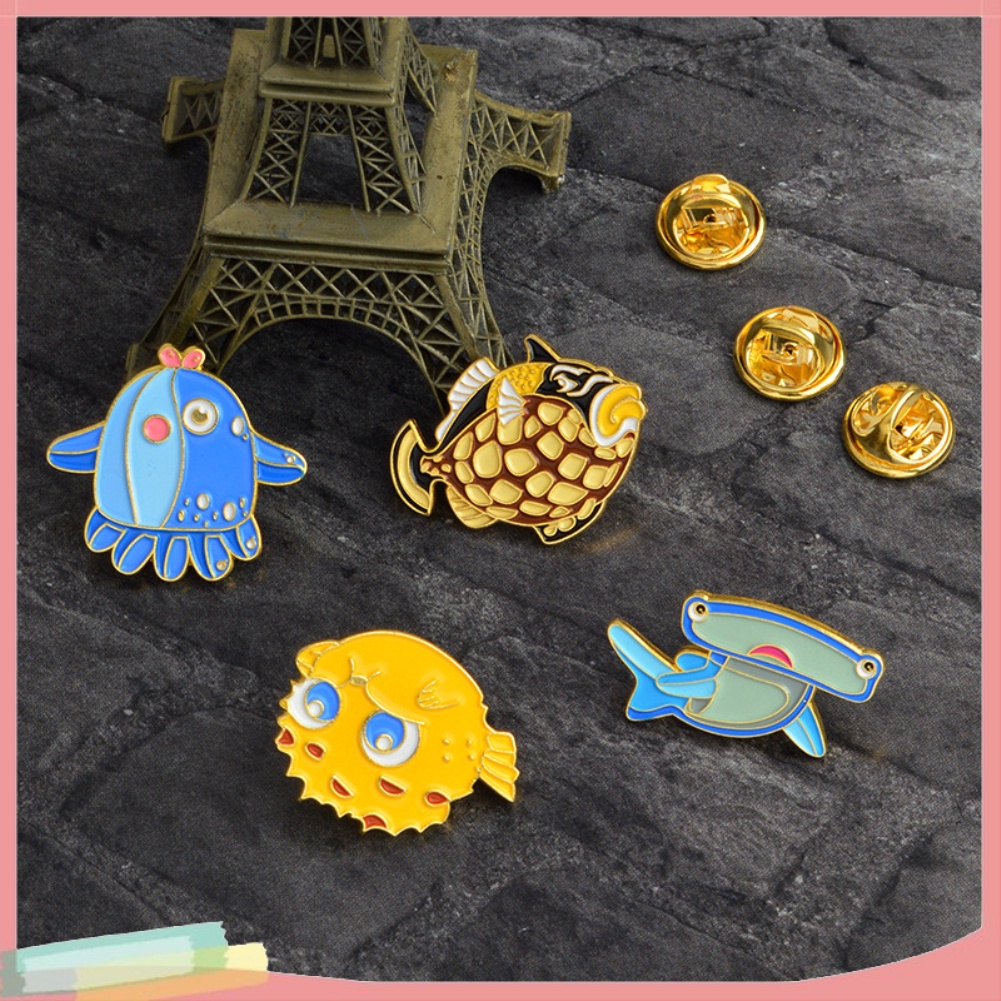 Trâm cài áo hình sinh vật đại dương hoạt hình dễ thương