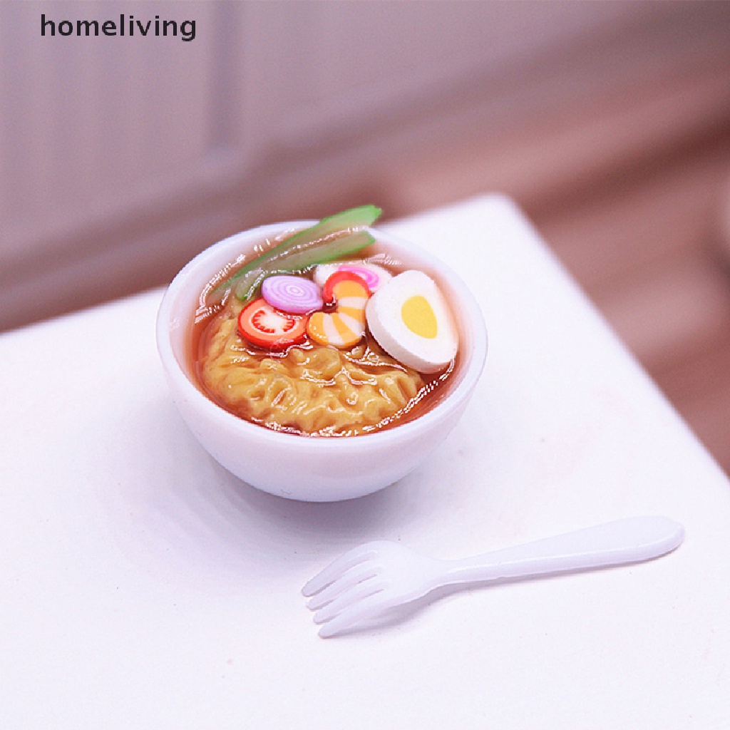 1 Bộ Chén Mì Ăn Liền Mini Tỉ Lệ 1: 12 Trang Trí Nhà Búp Bê