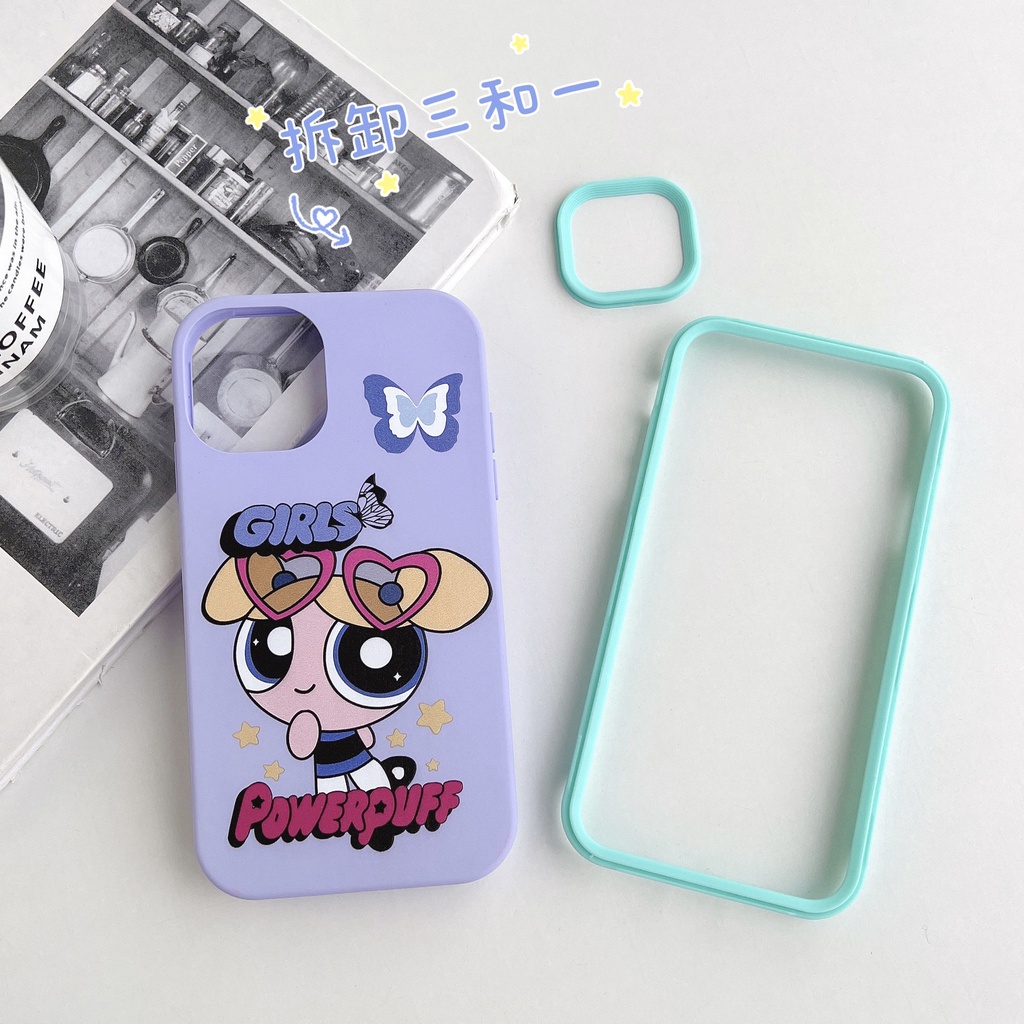 Ốp Điện Thoại Họa Tiết Powerpuff Girls Cho iPhone14ProMax 12Pro 7p 11 13Promax 12Promax 12