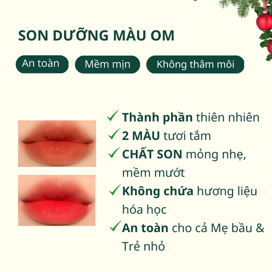 Son dưỡng môi Gấc Tía tô Om