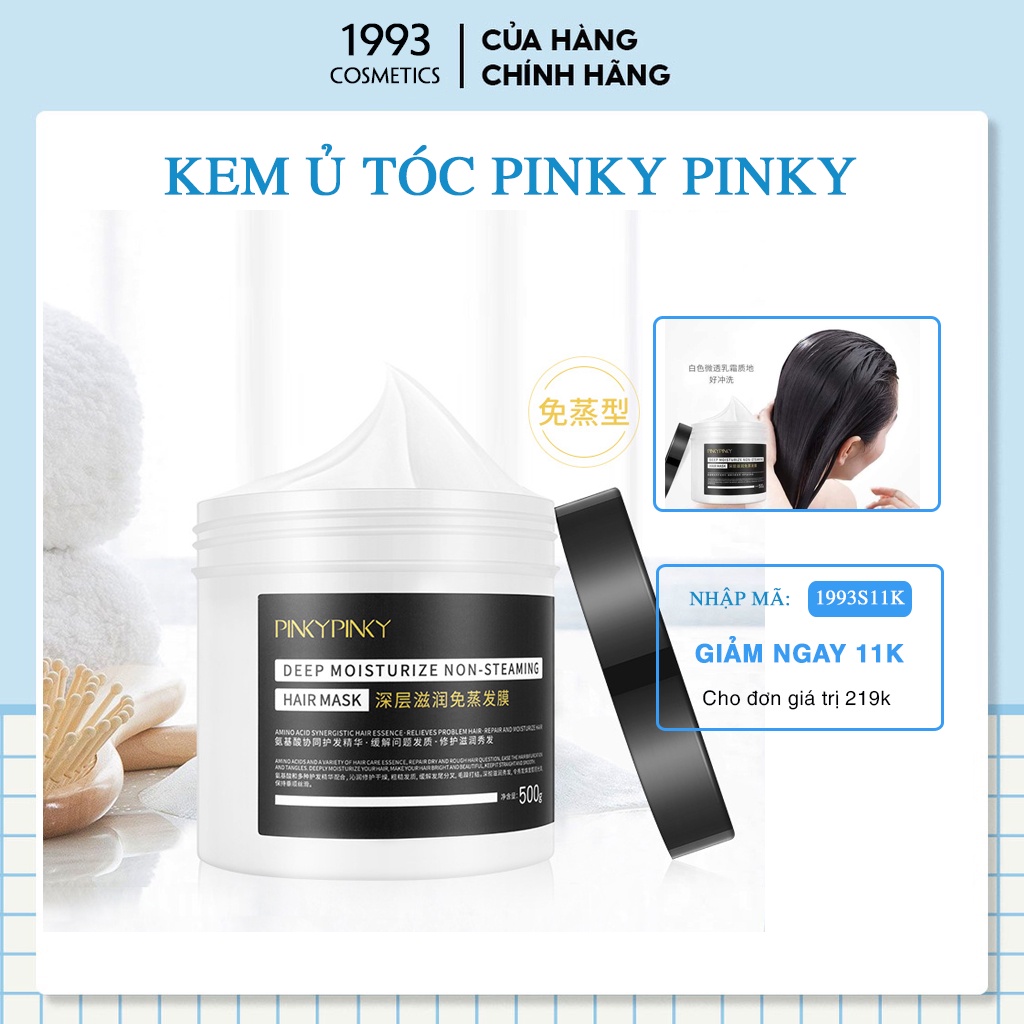 Kem Ủ Tóc Pinky Pinky Dưỡng Tóc Siêu Mềm Mượt Nội Địa Trung Phục Hồi Tóc Hư Tổn Ủ Tóc Collagen