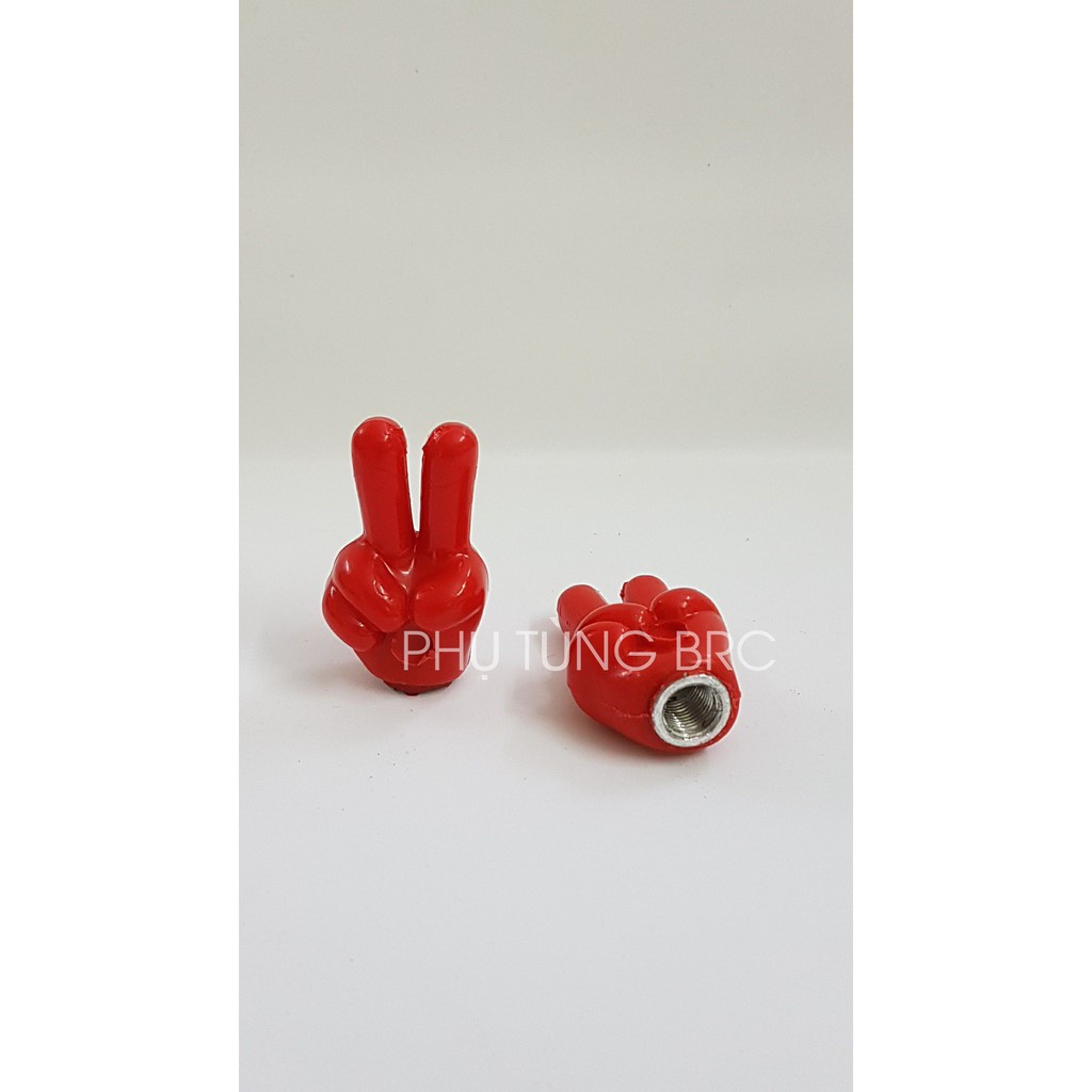 Bộ 2 cái Chụp Van Vòi Cho Xe Máy Kiểu Ngón Tay Nhiều Màu, gắn được cho mọi loại xe