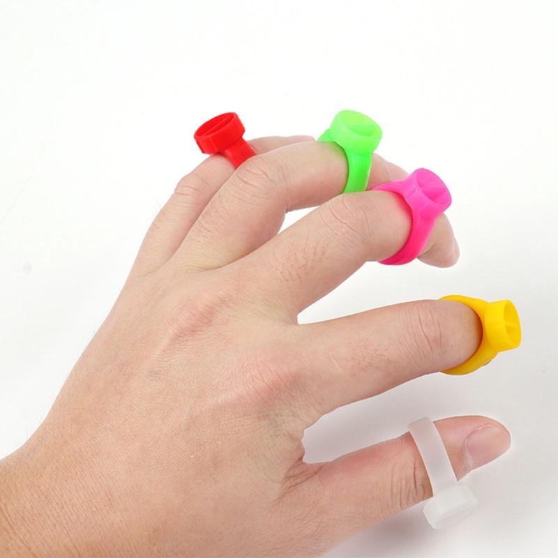 Set 5 Cốc Đựng Mực Xăm Bán Vĩnh Viễn Bằng Silicon Mềm