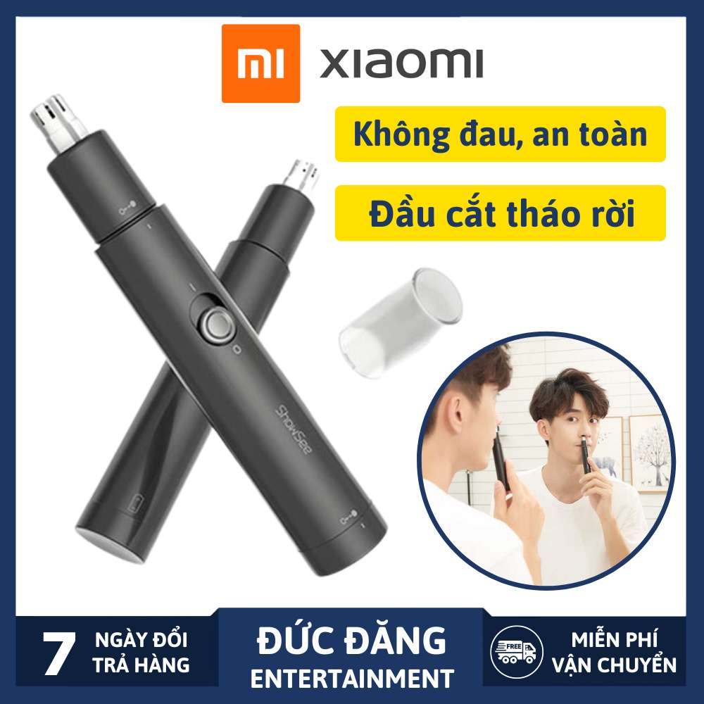 Máy tỉa lông mũi Xiaomi ShowSee C1-BK chính hãng, an toàn, sạch sẽ, nhỏ gọn, êm ái, đầu cắt tỉa tháo rời dễ vệ sinh