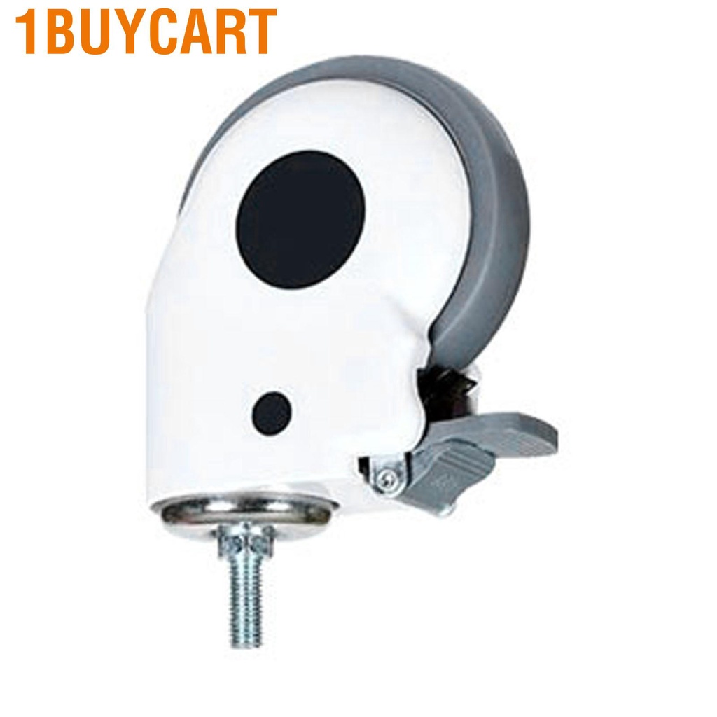 1buycart Swivel Caster 5in Low Noise Heavy Duty TPR Wheel Accessory Replacement with Brake for Cart