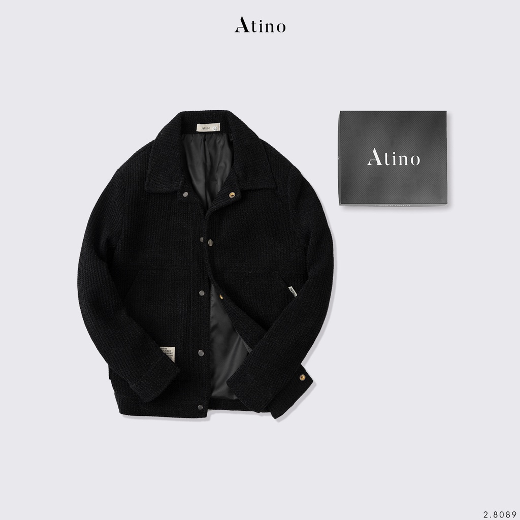 Áo Khoác Jacket Nam ATINO Chất Liệu Dạ Dày Dặn Form Regular AK2.8089