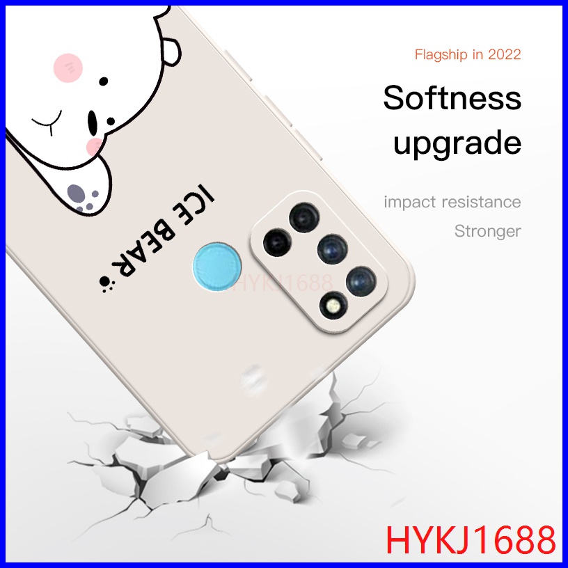 Ốp lưng Realme 7i ốp lưng Realme C17 Ốp Điện Thoại tpu Silicon Hình Gấu Và Mũ Cho Realme 7i C17 HBX