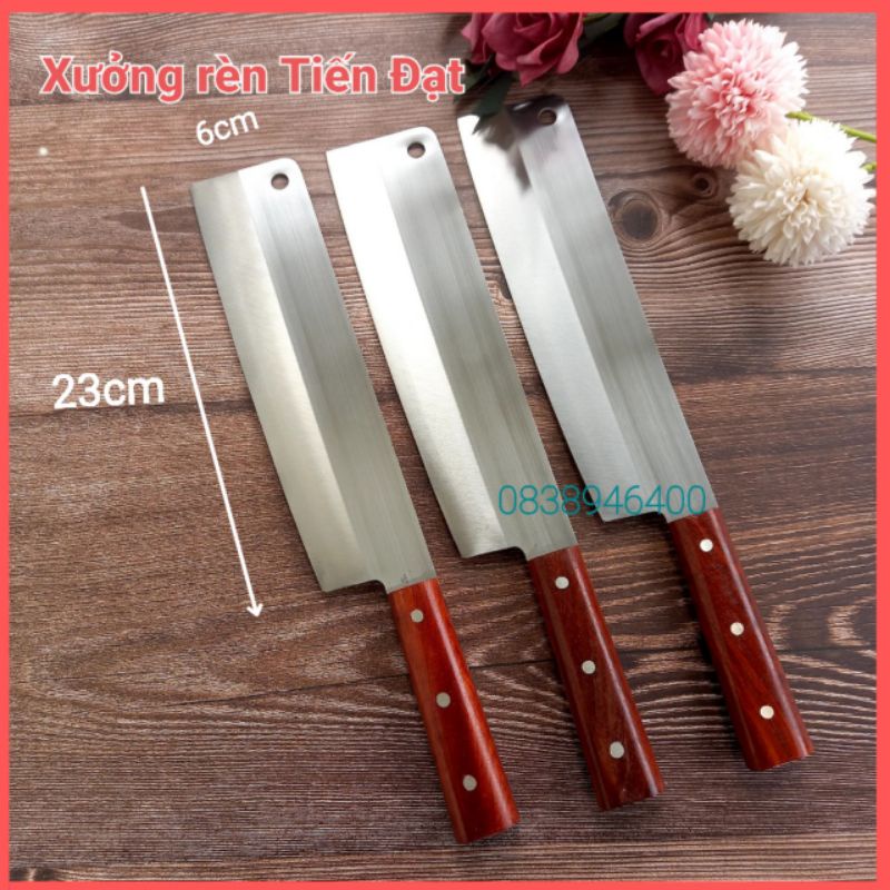 01 Dao bếp thái thịt rau củ thép không rỉ sắc bén