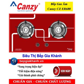 [HCM]Bếp gas âm 2 vùng nấu màu đỏ Canzy CZ ER688