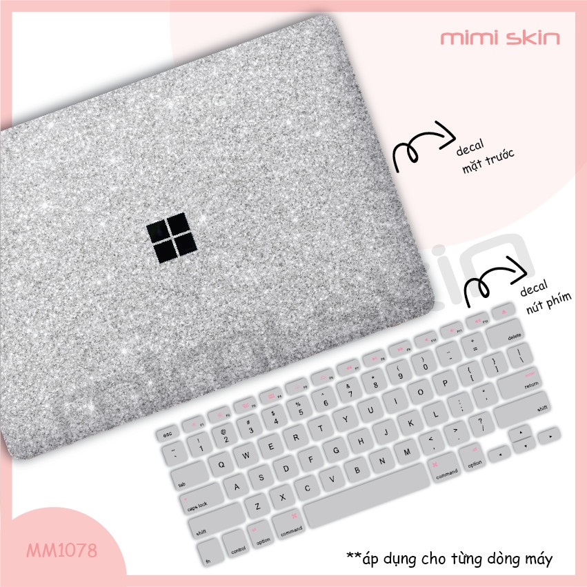Miếng dán laptop Marble được cắt sẵn cho dell/asus/hp/acer/lenovo hiệu MIMISKIN