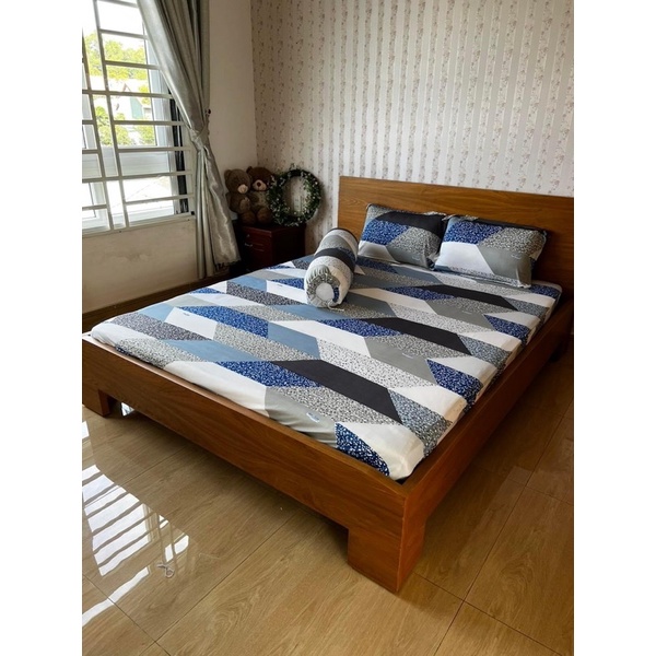 Bộ ga thun lạnh 4 món ga thun hàn quốc chuyên dra thun lạnh đủ kích thước ga nệm 1m6, 1m8