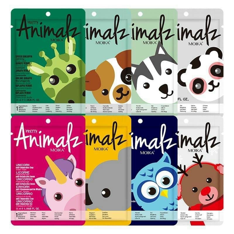 Mặt nạ hình thú cấp nước, trắng da, mờ thâm, chống lão hoá