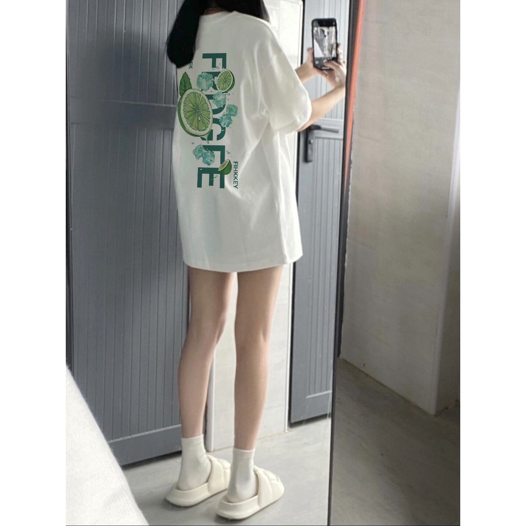 Áo Thun Tay Ngắn Dáng Rộng In Họa Tiết Thời Trang Phong Cách Hàn Quốc Cho Nữ