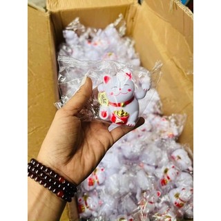 Mèo thần tài vẫy tay - phụ kiện trang trí tháp tỏi, oản, tháp bánh, tháp bia