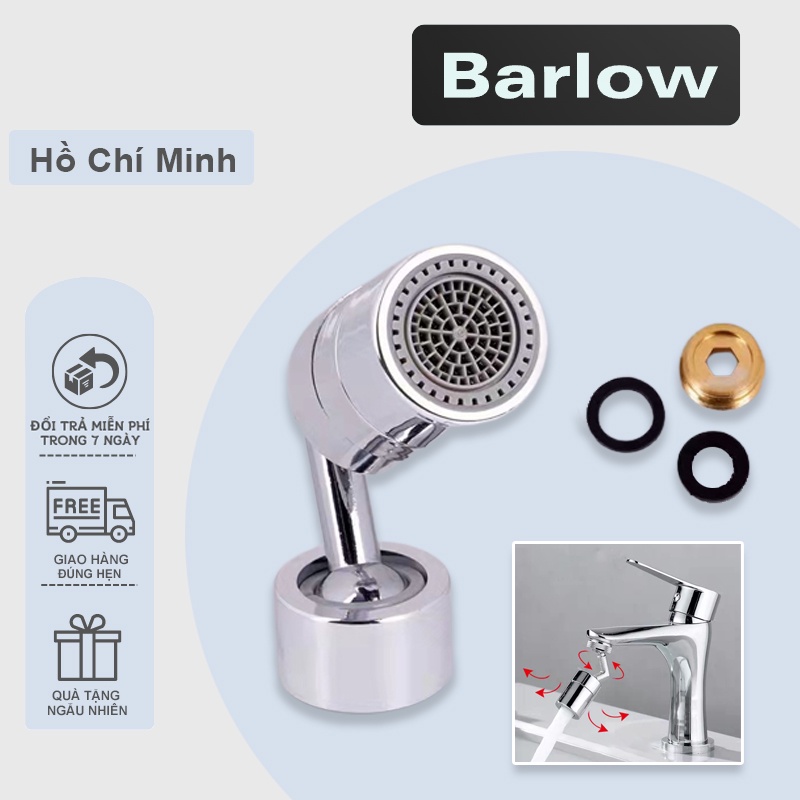 Đầu nối vòi nước thông minh xoay 720 độ - Vòi nước lắp chậu rửa bát chén lavabo với 2 chế độ nước chảy - Barlow Store