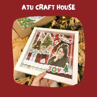 Khung Hình Noel - Khung Hình Nổi Scrapbook 3D - Khung Hình Handmade Giáng Sinh