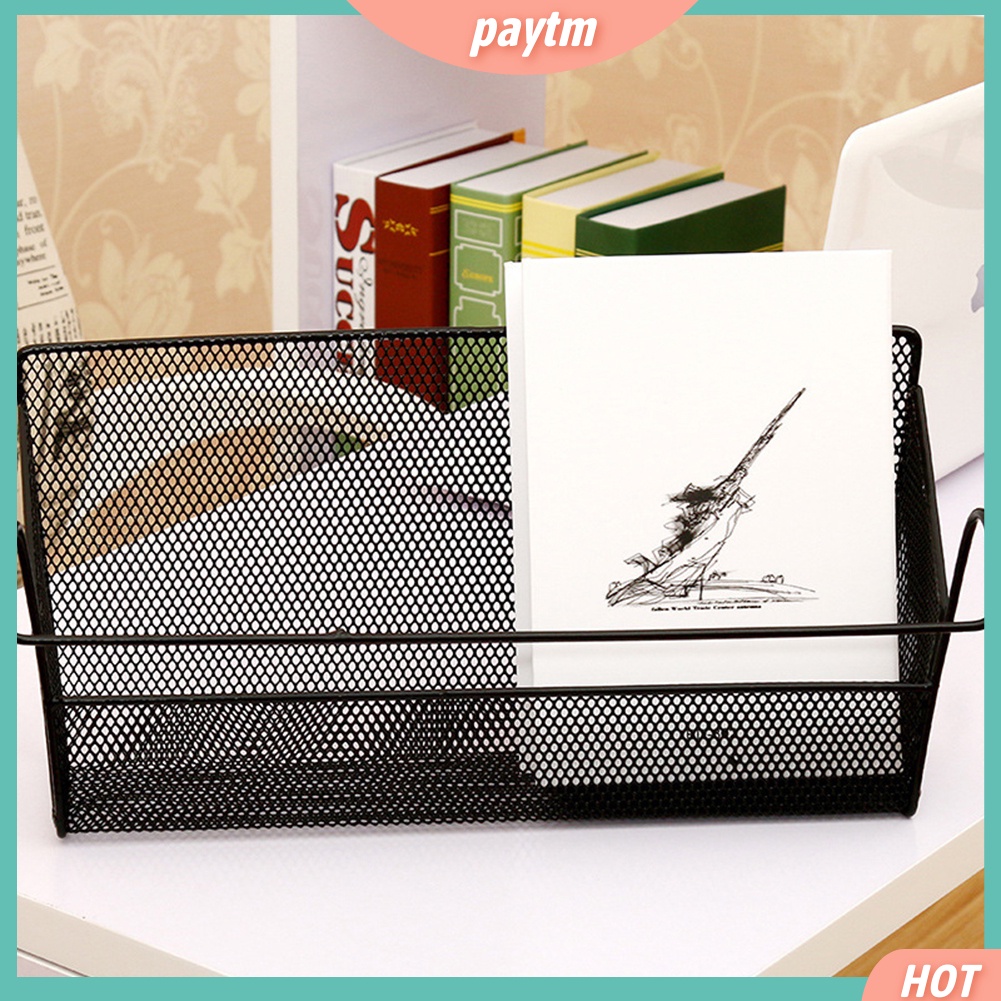 (PTM) Giỏ Lưới Kim Loại Treo Cạnh Giường Đựng Sách Tiện Dụng