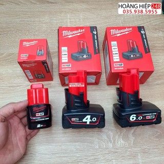 Pin zin milwaukee 12v 2ah- 4ah - 6ah