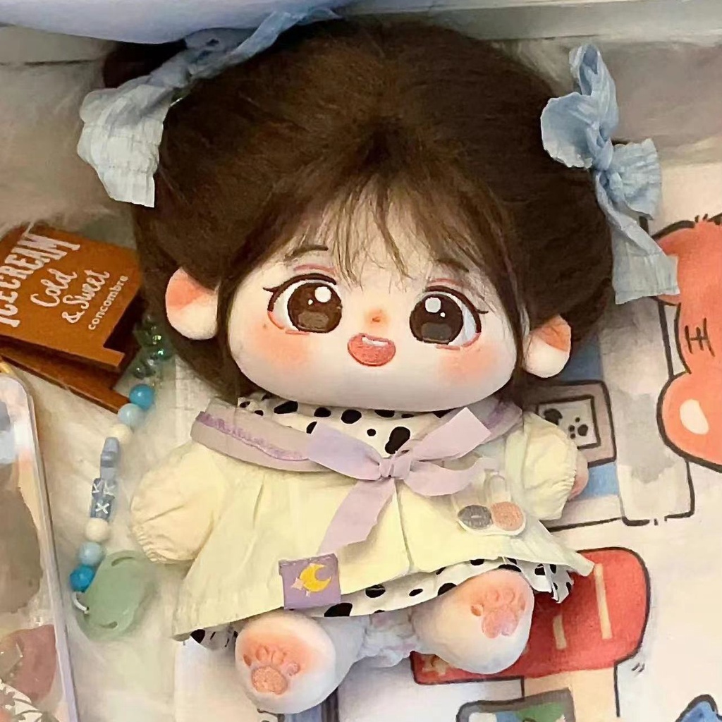 Búp Bê Nhồi Bông Vải Cotton 20cm Hình Hạt Dẻ Dễ Thương Cho Bé Gái diy