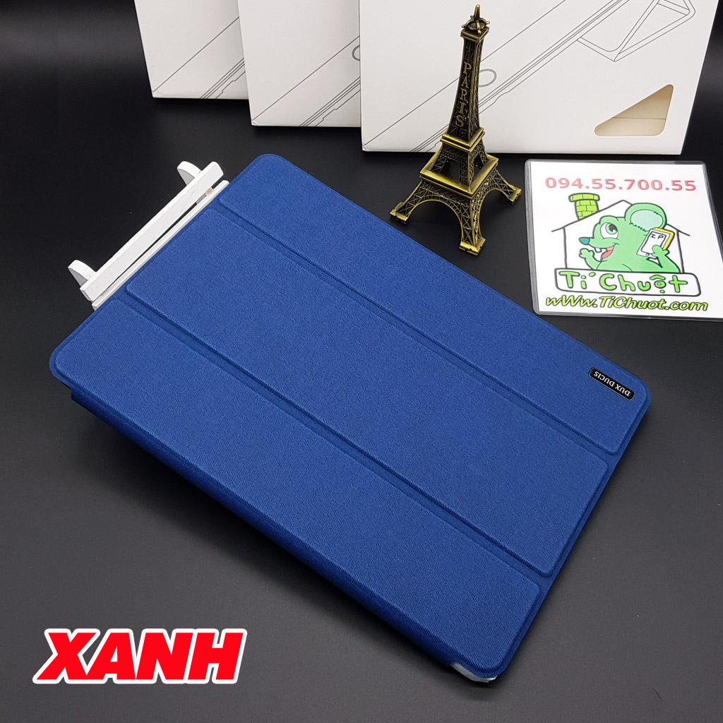 [Chính Hãng DUX DUCIS-Ảnh Thật] Bao da iPad PRO 12.9&quot; 2020/ M1 2021/ M2 2022 DOMO Series Khay Dẻo Vải Jean Có Khay Bút