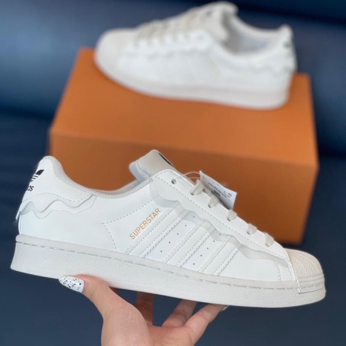 Giày Adidas Superstar Das Sò 3 Màu Kem, Hồng, Xanh, Giày thể thao Adidas Sò Trắng bản cao cấp đủ size nam nữ
