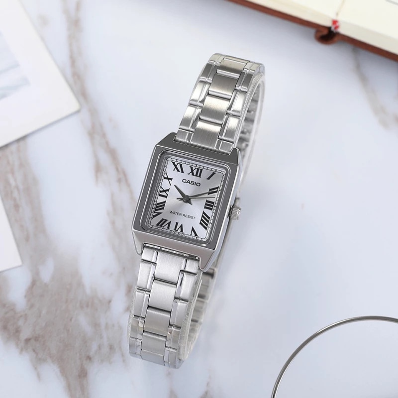 Đồng Hồ Nữ Dây Thép Không Ghỉ Chính Hãng CASIO LTP-V007D-7B