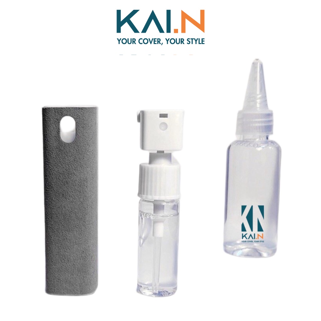 Bình Xịt Khuẩn Kai.N Cleaning Fluid, 2 in 1 Dành Cho iPhone, Macbook và Laptop, Kèm Bình Dung Dịch