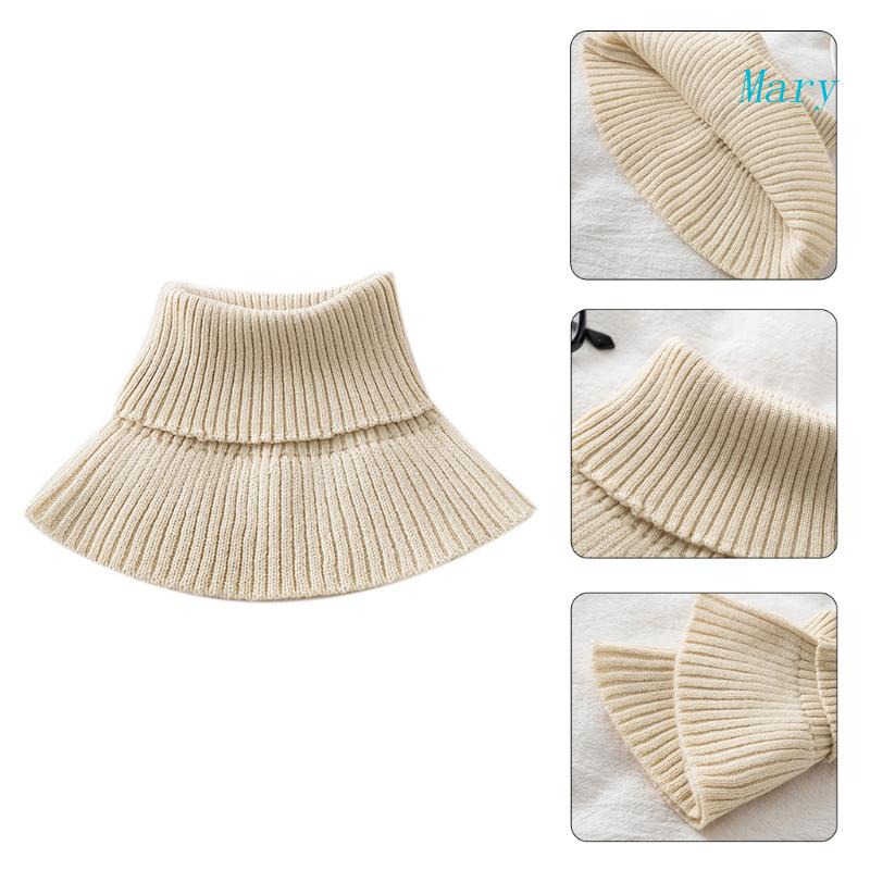 Cổ Áo Giả Dệt Kim Màu Sắc Trơn Cổ Lọ Có Thể Tháo Rời Thời Trang Thu Đông