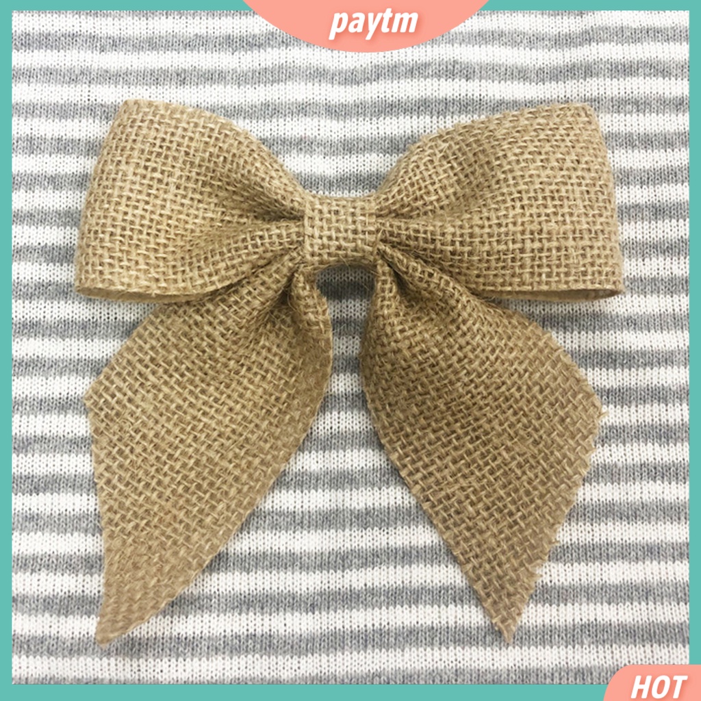 [PTM] Nơ Trang Trí Giáng Sinh Bằng Vải Bố Tự Nhiên Dày Dặn 4 / 5cm