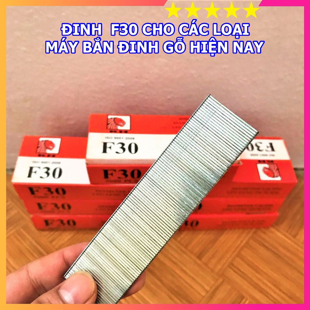 Đinh công nghiệp F30 - Chuyên dụng cho tất cả các loại máy bắn đinh gỗ F30 - Hộp 5000 đinh