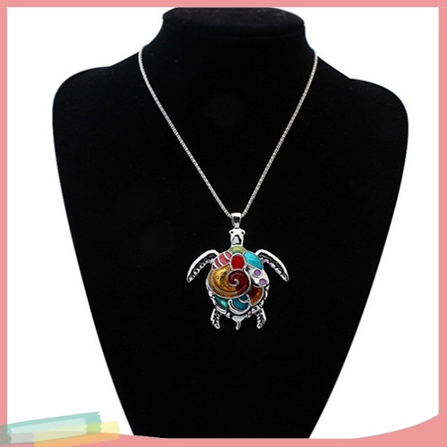 Bộ vòng cổ + Bông Tai Hình Rùa Nhiều Màu