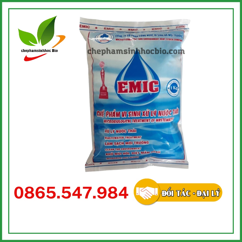 Chế phẩm vi sinh EMIC. Xử lý nước thải, khử mùi hôi, diệt mầm bệnh. Gói 1kg