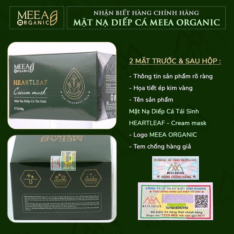 Mặt Nạ Diếp Cá Meea Organic