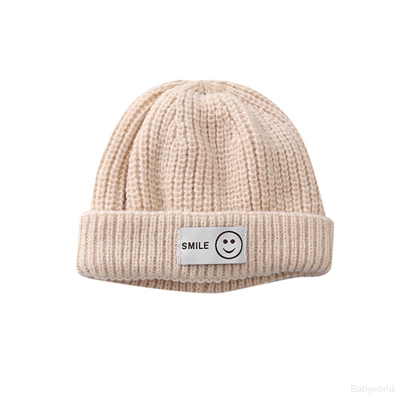 Mũ Len Giữ Ấm Màu Sắc Đơn Giản Cho Bé