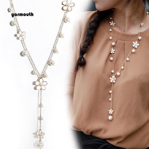 Vòng cổ chuỗi hạt ngọc trai giả phong cách Hàn Quốc thanh lịch dành cho nữ