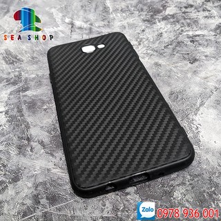 Ốp lưng Samsung Galaxy J7 Prime / SM-G610 Vân CARBON - nhựa dẻo - chống trơn trượt - Siêu bền