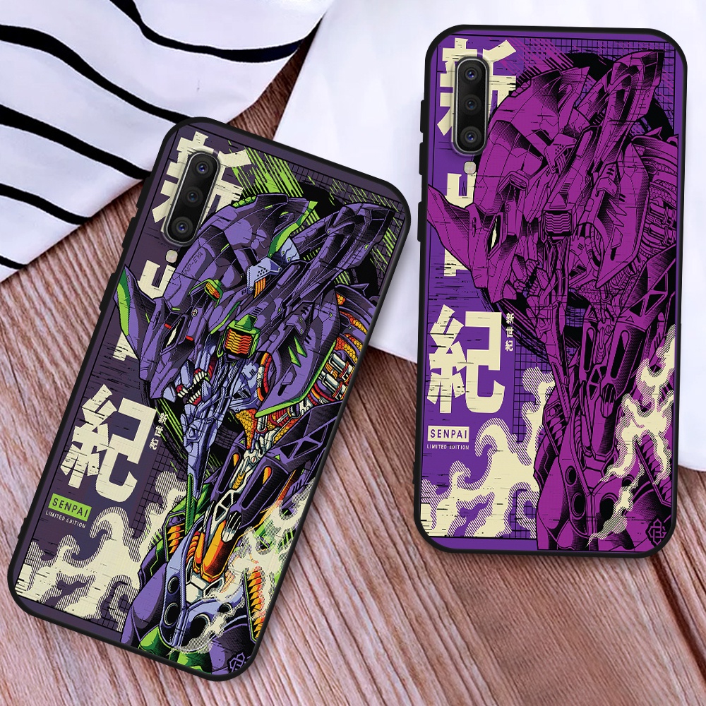 Ốp Điện Thoại Silicon TPU Mềm Đen Hình Neon Genesis Evangelion Cho Samsung Note 10 S10 S20 S21 S22 + Lite Note 10 20 S21 S22 Ultra S10e S20 S21 FE