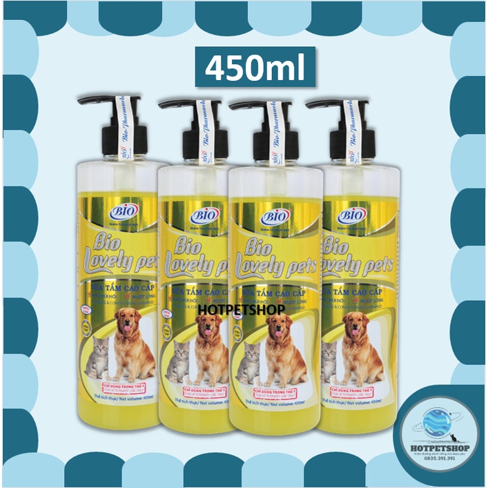 Sữa tắm chống rụng lông, khử mùi hôi, chống khô da chó mèo - Bio Lovely Pets