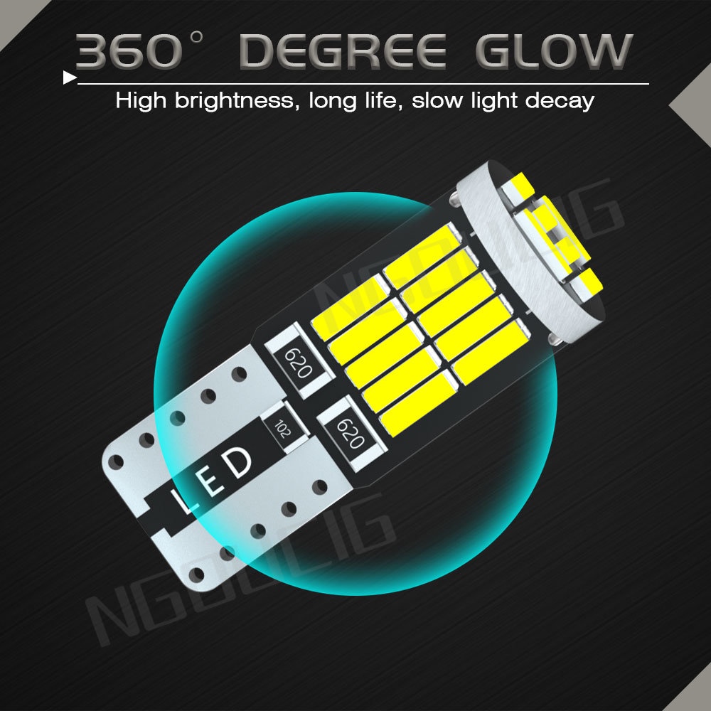 Bóng Đèn LED T10 W5W WY5W 194 168 501 Ánh Sáng Trắng Chất Lượng Cao Cho Xe Mô Tô