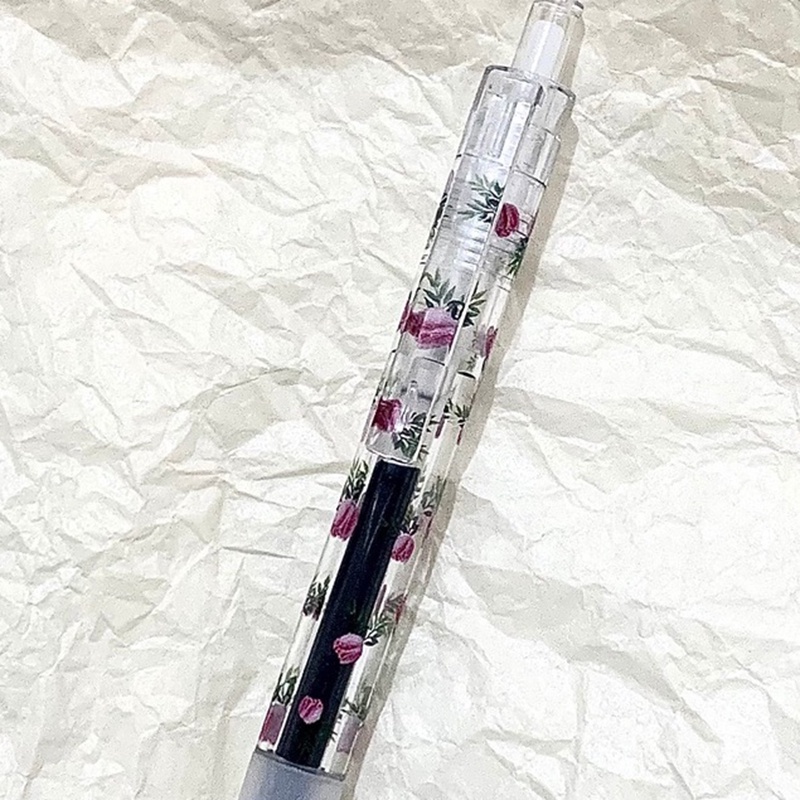 Bút Mực Gel Ngòi 0.5mm In Họa Tiết Hoa Cổ Điển Dành Cho Học Sinh / Văn Phòng