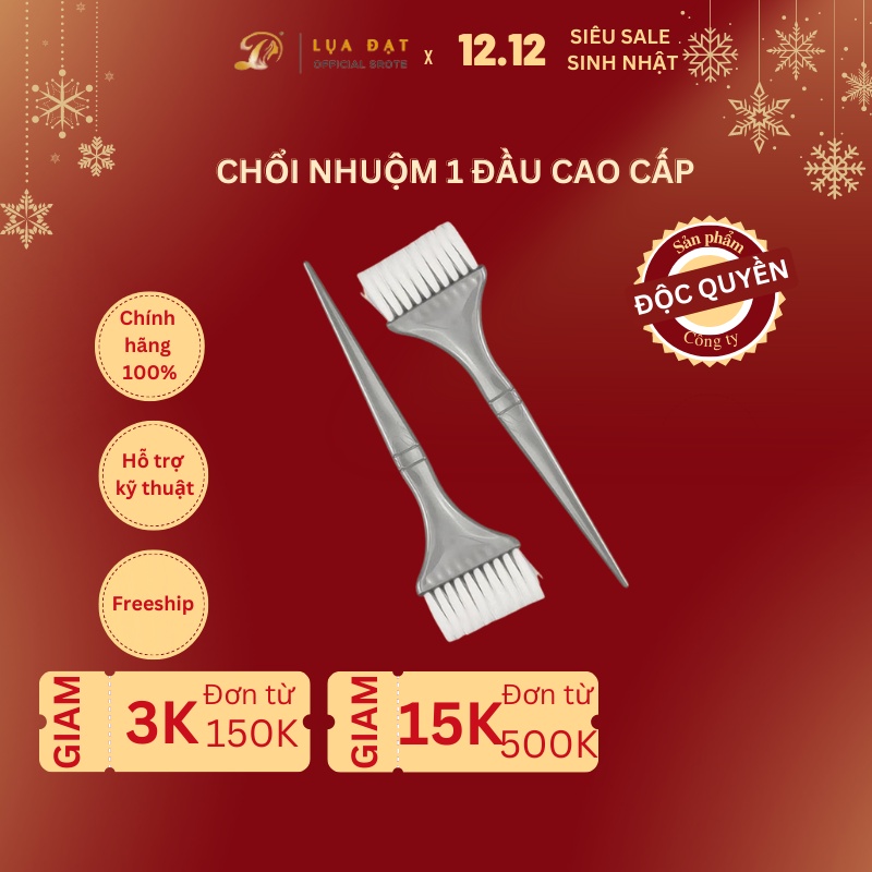 (Giá Sỉ Salon) Chổi Nhuộm Tóc-Lược Chải Hoá Chất Lông Mềm 1 Đầu Cao Cấp Cho Salon