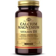 Solgar Calcium Magnesium Vitamin D3 Tablets, 150 Tablets, 1 Bottle