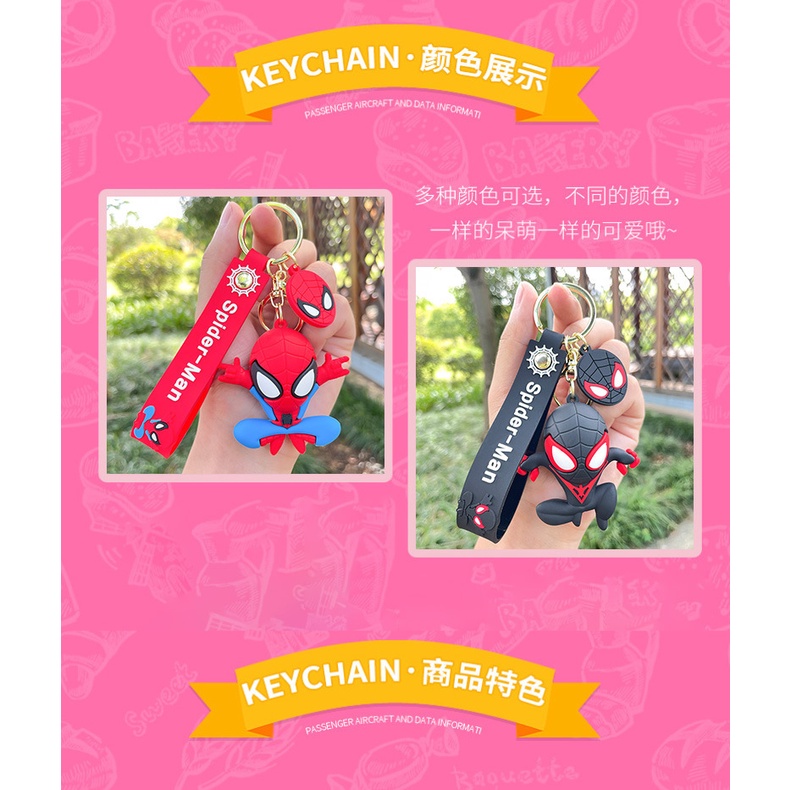 Móc Khóa Silicon Hình Người Nhện Marvel Sáng Tạo