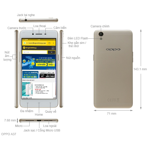 Điện thoại OPPO A37
