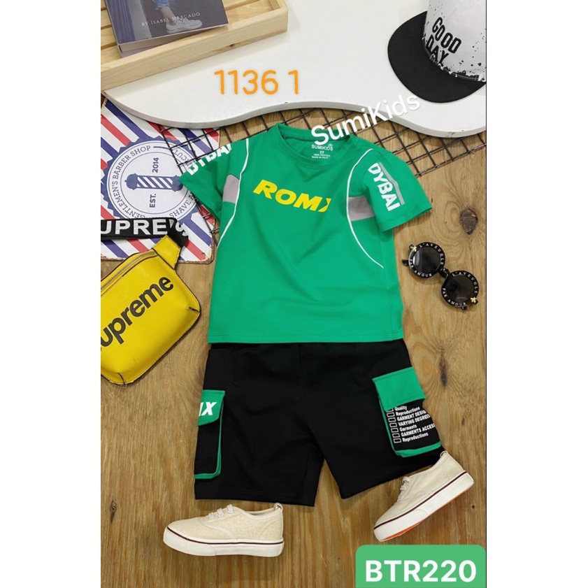 Sumikids Bộ thun trai túi hộp phong cách thể thao 8kg-55kg