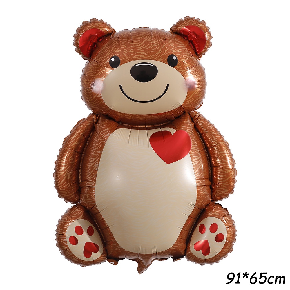 Bong Bóng Hình Gấu 3d 91 * 65cm Trang Trí Tiệc