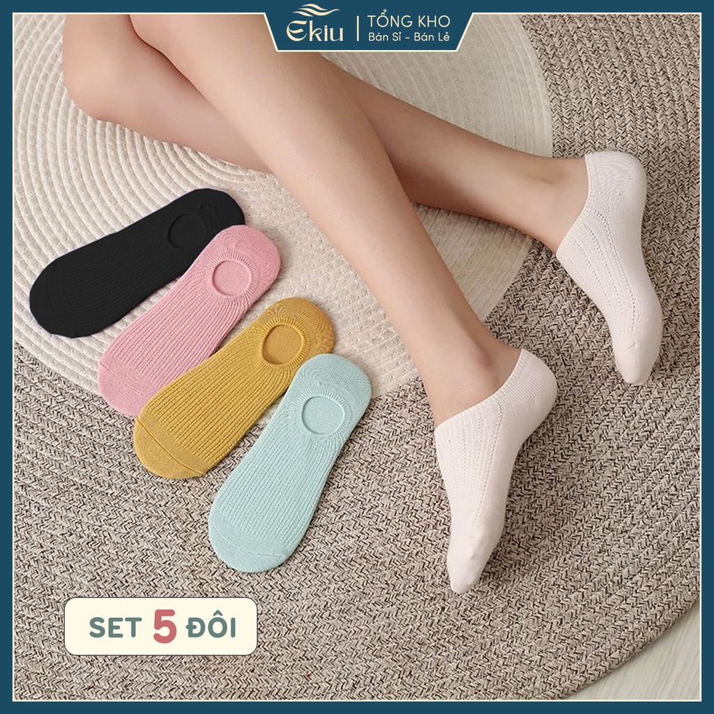 Tất vớ nữ cổ lười phong cách Hàn Quốc hiện đại dễ phối đồ - Ekiu Shop