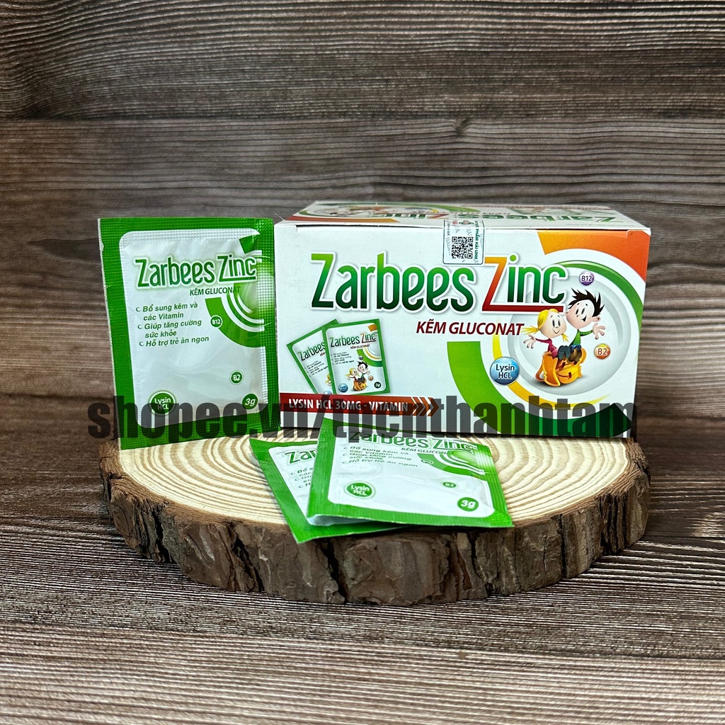 Cốm bổ sung kẽm Zarbees ZinC hỗ trợ tăng đề kháng, tăng cường sức khoẻ, giúp bé ngủ ngon - Hộp 30 gói
