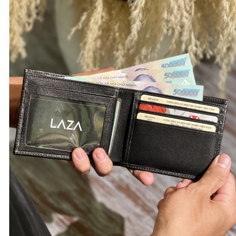 Ví nam da bò LAZA Mill Wallet 506 - Chất liệu da bò Nappa nhập khẩu - Thương hiệu LAZA